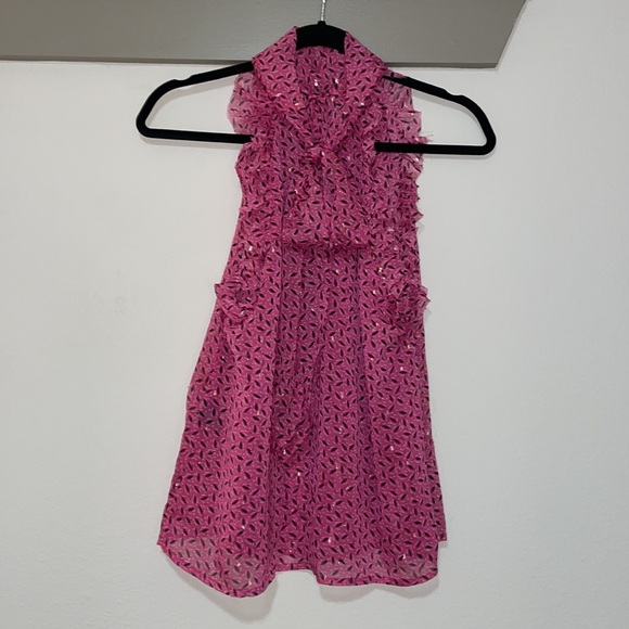 Sabina Musayev Celia Top in Pink Print SZ XS EUC - Picture 5 of 5